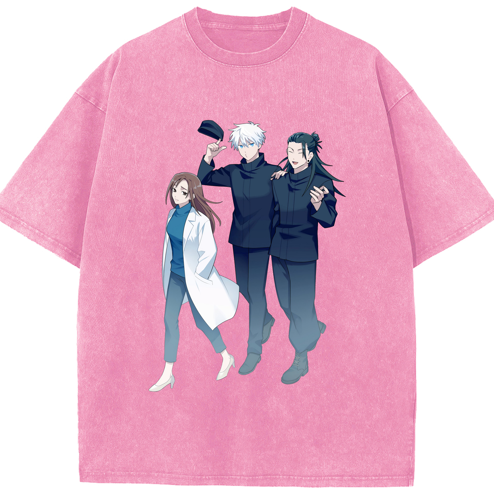 （画像用） 呪術廻戦 Jujutsu Kaisen 綿100% ヴィンテージ風 半袖Tシャツ（フロントプリント）